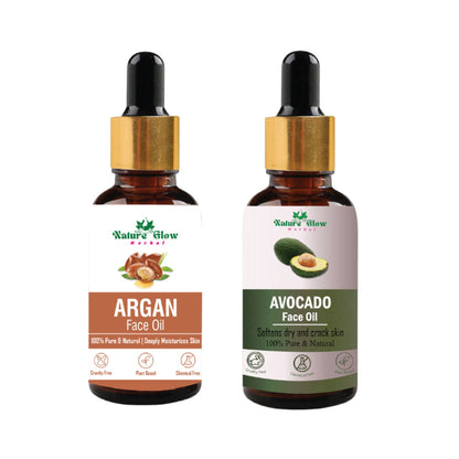 Image 1 of Combo / Pack of 1 for the product Nature Glow Herbal Argan & Avocado Facial Oil Combo