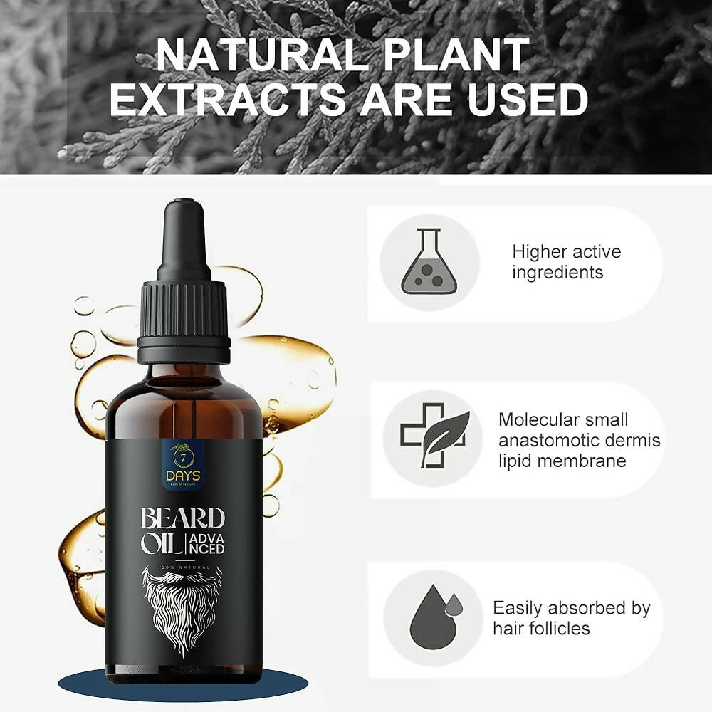 Image 3 of 7 Days Advanced Beard & Hair Growth Oil