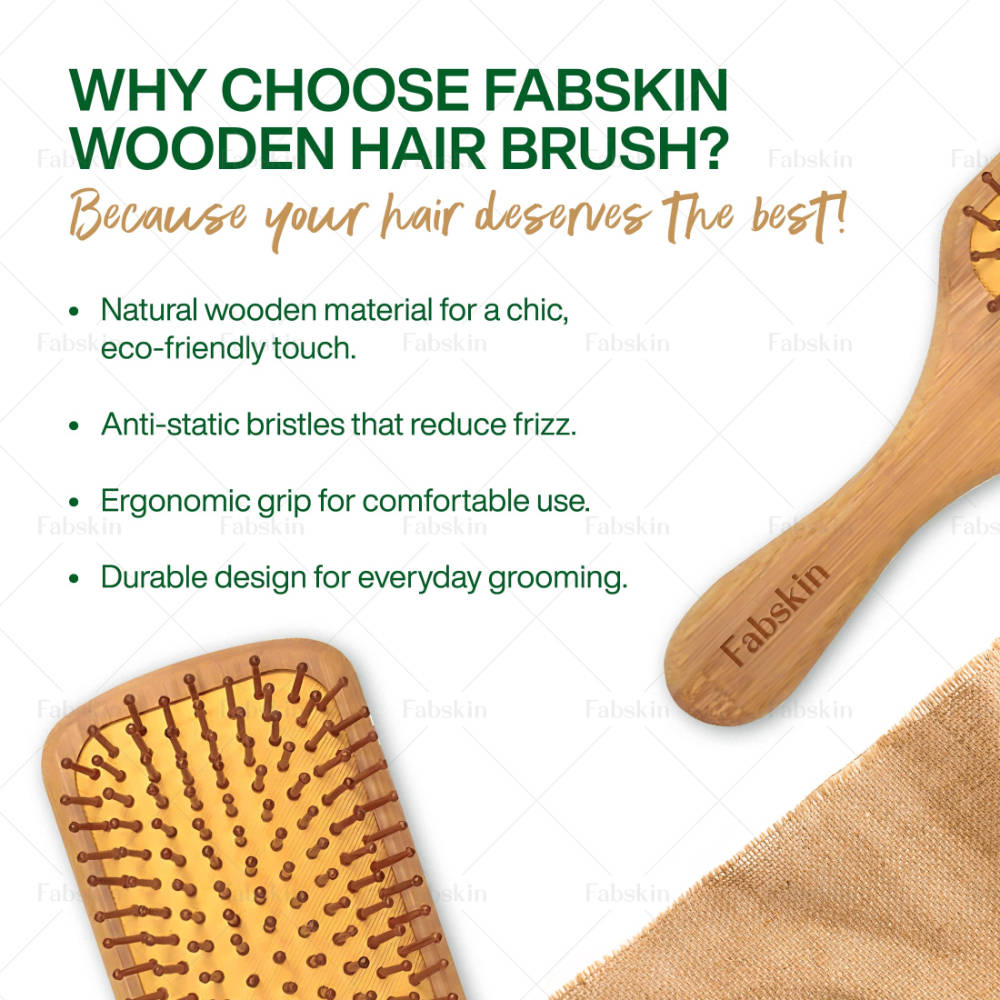 Image 3 of Fabskin Wooden Hair Brush