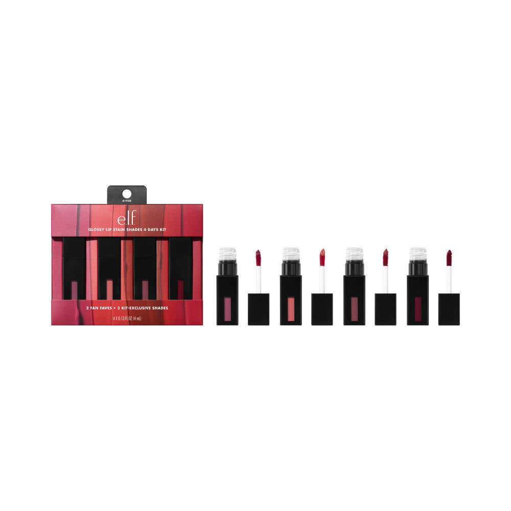 Image 6 of e.l.f. Cosmetics Glossy Lip Stain Shades 4 Days Kit