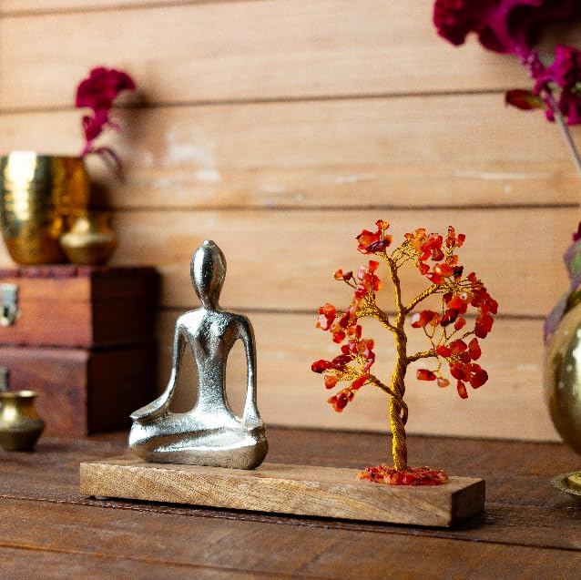 Image 5 of RITUALISTIC Nirvana Carnelian Crystal Tree Handcrafted Gemstone Tree 22 x 14.5 Cm