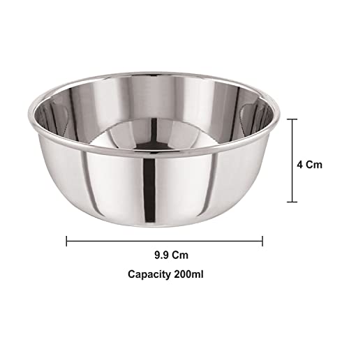 Image 3 of neelam Stainless Steel 4.5, 24 Gauge Prem 200 ml Vati Dinner Bowl Katori