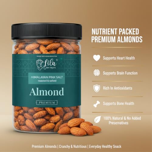 Image 7 of LILA DRY FRUITS Roasted Almonds Himalayan Pink Salt Flavour