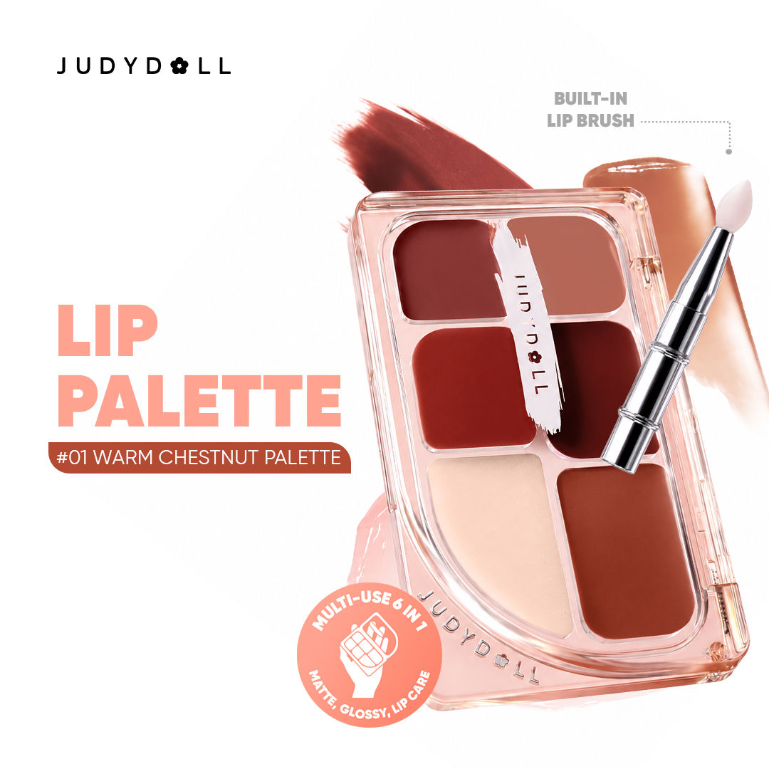 Image 2 of 9 gm / 01 Warm Chestnut Palette / Pack of 1 for the product JUDYDOLL Lipstick Palette