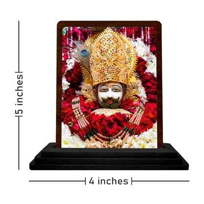 Image 3 of Khatu Shyam Ji Murti (Wooden/Size 7.5X10cm) Showpiece for Living Room Figurine for Home Office
