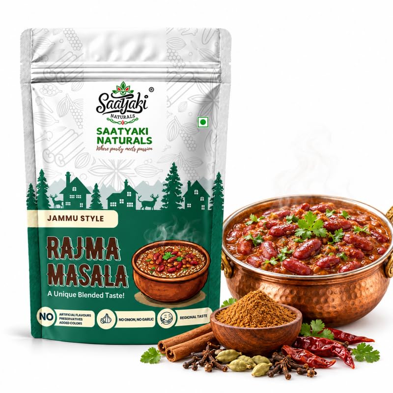 Image 1 of 100 g (Pack of 1) for the product SAATYAKI NATURALS Jammu Rajma Masala