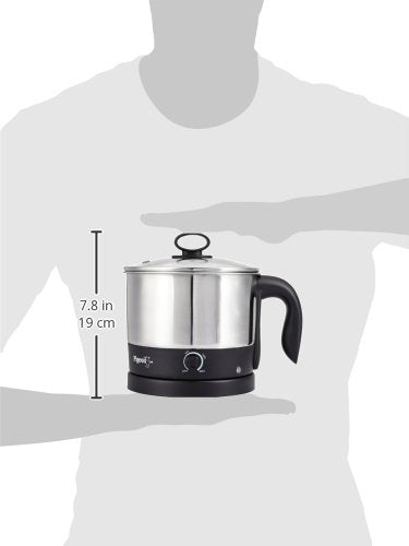 Image 4 of Pigeon Kessel Multipurpose Kettle (12173) 1.2 litres with Stainless Steel Body, used for boiling Water and milk, Tea, Coffee, Oats, Noodles, Soup etc. 600 Watt (Black & Silver)