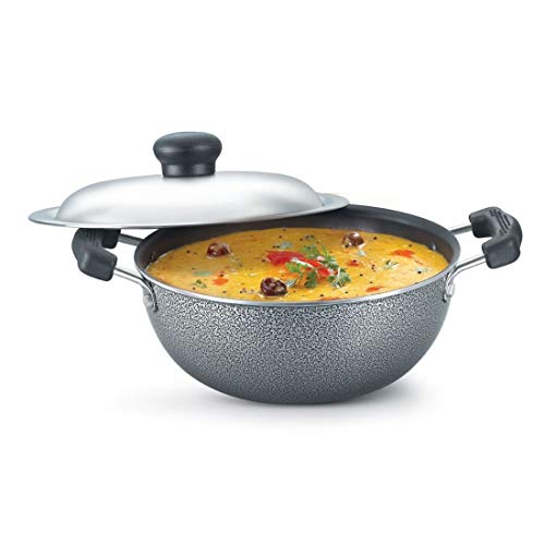Image 6 of Prestige Non-Induction Aluminium Pressure Cooker and Kadai with Lid