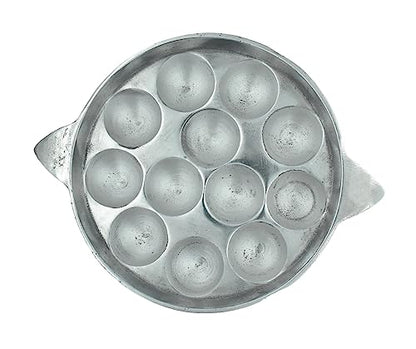 Image 1 of 12pit for the product CooPany Traditional Indolium Appam Patra/Kuzhi Paniyaram Pan/Paniyara Kallu