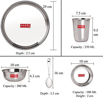 Image 4 of Hazel Stainless Steel Dinner Set 6 Pieces
