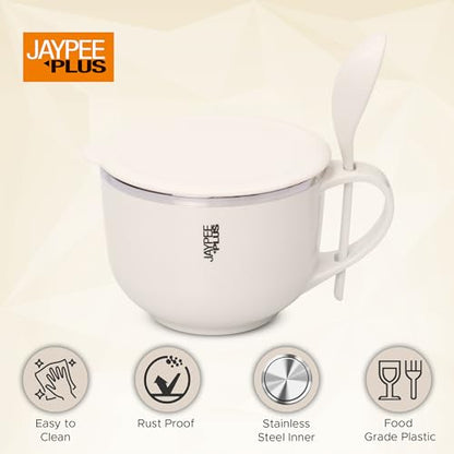 Image 6 of Jaypee Plus Stainless Steel Soup Bowl with Lid & Spoon Holder 700 ml