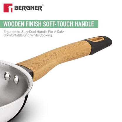 Image 6 of BERGNER TriPro Triply Stainless Steel 2 Pc Cookware Set - 22cm Frypan & 14cm (1.2L) Saucepan
