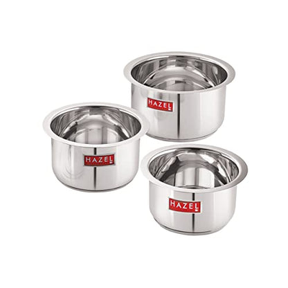 Image 6 of 3 / 1100 ML, 1500 ML, 2000 ML for the product HAZEL Stainless Steel Tope Patila Cookware