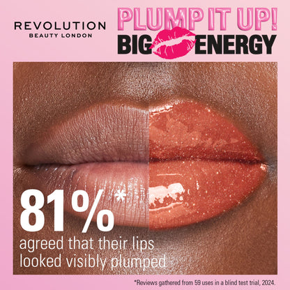 Image 6 of Makeup Revolution Pout Bomb Shimmer Lip Gloss - Nude Glow