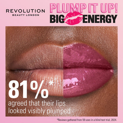 Image 6 of Makeup Revolution Pout Bomb Shimmer Lip Gloss - Berry Lusture