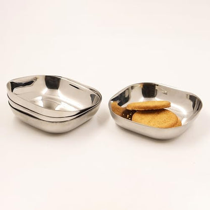 Image 8 of Small-4 for the product Spillbox Stainless Steel Halwa Plates