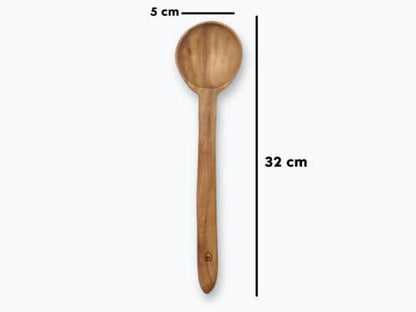 Image 6 of Vesta Homes Neem Wood Spoon, Compact Flip, Spatula/Ladle Set of 3