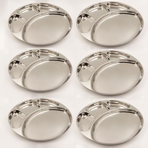 Image 15 of Small-6 for the product Spillbox Stainless Steel Tiffin Plate