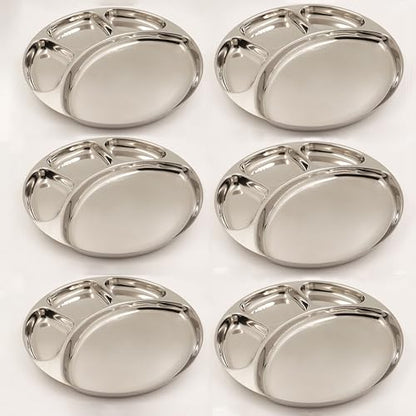 Image 15 of Small-6 for the product Spillbox Stainless Steel Tiffin Plate