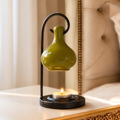 Image 7 of Green for the product Pure Source India Ceramic Aroma Oil Diffuser Hanging Burner