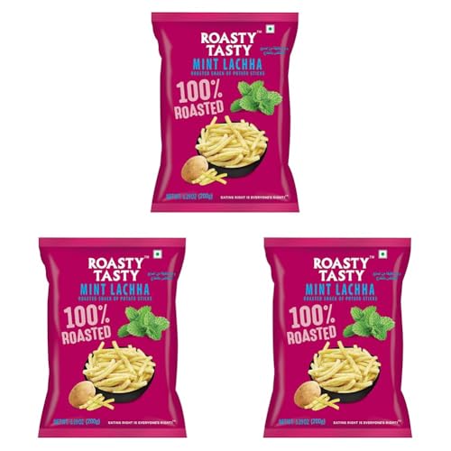 Image 2 of 200 g (Pack of 3) for the product Roasty Tasty Minty Lachha Roasted Potato Sticks 200g