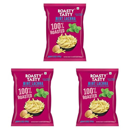 Image 2 of 200 g (Pack of 3) for the product Roasty Tasty Minty Lachha Roasted Potato Sticks 200g