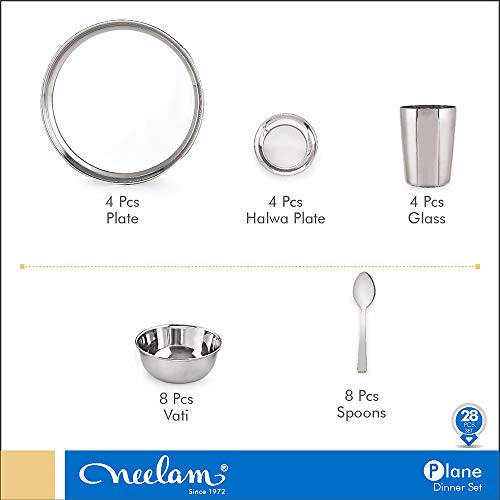 Image 5 of neelam Stainless Steel Dinner Set