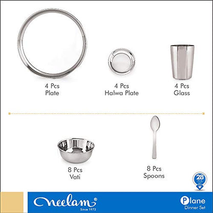 Image 5 of neelam Stainless Steel Dinner Set