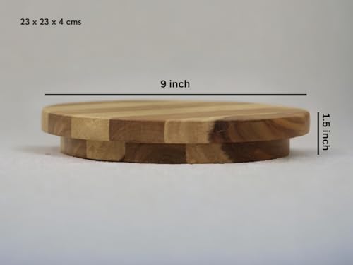 Image 6 of Vesta Homes Wooden Chakla/Pastryboard for Kitchen 9 * 9 * 1.5 Inches