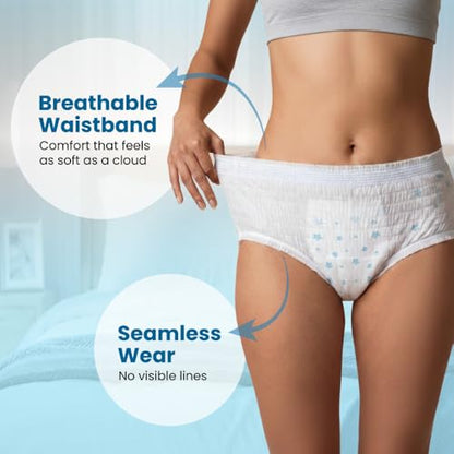 Image 7 of Niine Naturally Soft Disposable Period Panty with 360° Leak Protection | Up to 12 Hours Absorbency | Cottony Soft, Breathable & Rash-Free Comfort M (27-35 inches)
