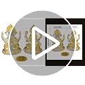 Image 2 of Gold Art India Kamal Laxmi Ganesh Gold & Silver Plated Two Tone Idol for Home With Gold Plated Coin - Diwali Pooja Murti (3.6" Inch)