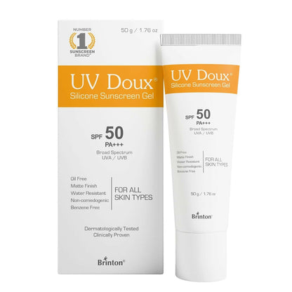 Image 1 of 50 gm / Pack of 1 for the product Brinton UV Doux Silicone Sunscreen Gel SPF 50 PA+++