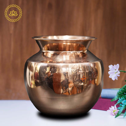 Image 1 of Copper Kalash: Embrace the Essence of Indian Spirituality