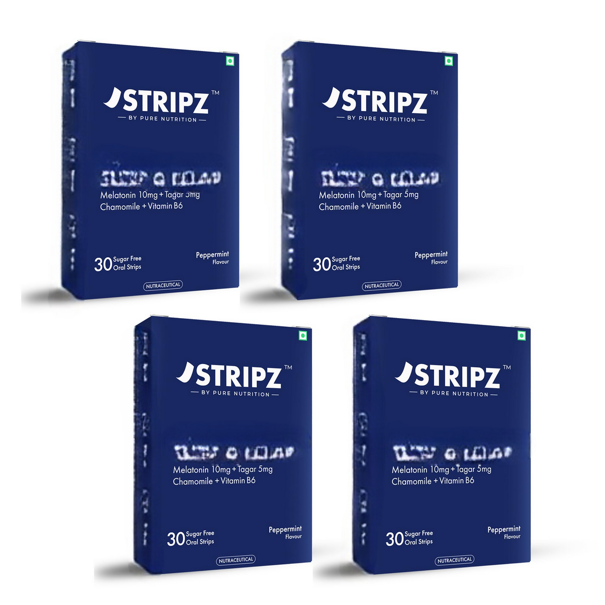 Image 1 of 30 Strips / Pack of 4 for the product Pure Nutrition Stripz Melatonin 10mg Oral Strips