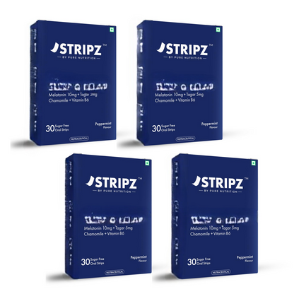 Image 1 of 30 Strips / Pack of 4 for the product Pure Nutrition Stripz Melatonin 10mg Oral Strips