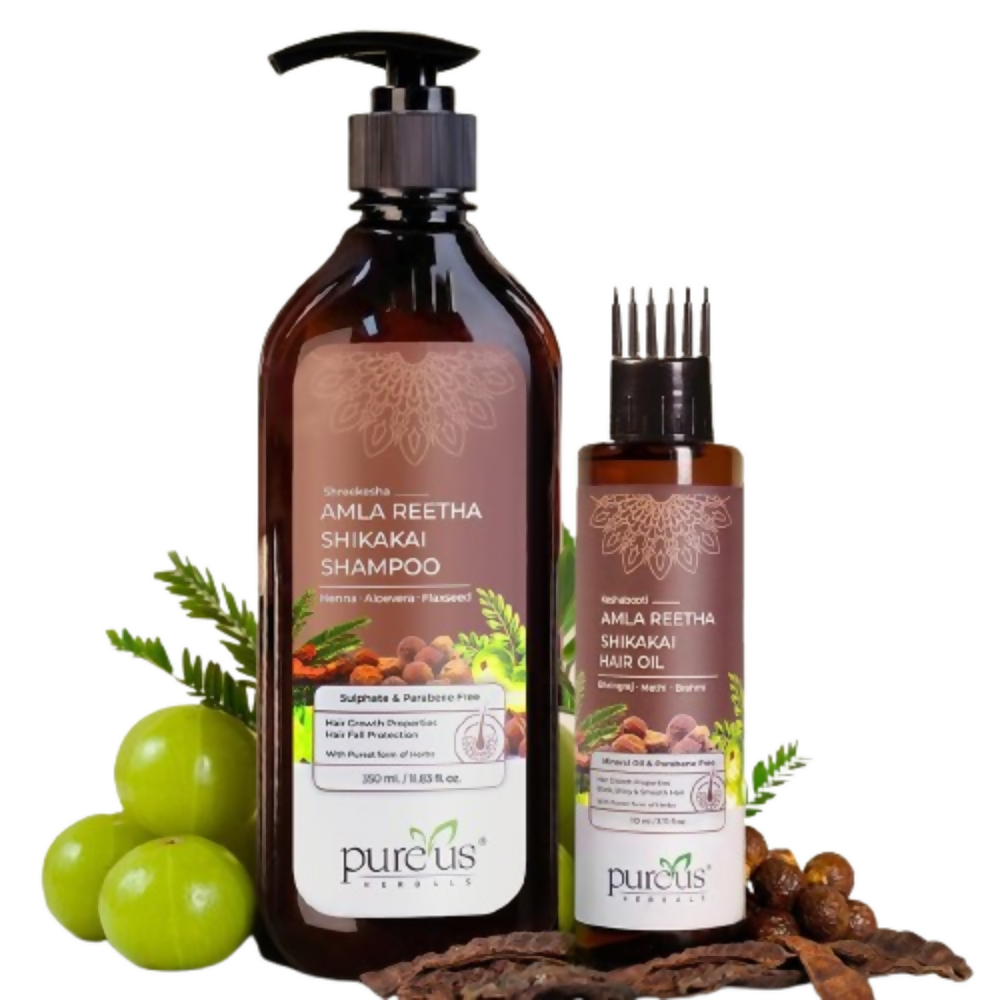 Image 1 of combo / Pack of 1 for the product Pureus Herbals Anti Hair Fall & Hair Growth Combo