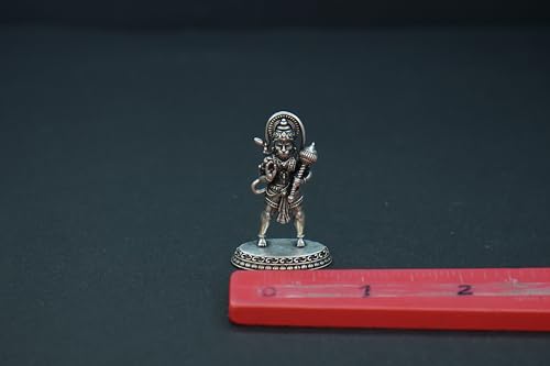 Image 4 of Dista Silvers Antique Hanuman Idol Standing 10.27G