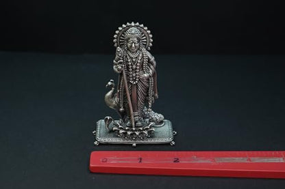 Image 3 of Dista Silvers Antique Murugan Idol Standing 137.72G
