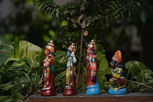Image 6 of Breeze Handicrafts Paper Mache Golu Doll Rama Statue for Bommala Koluvu Home Decor Showpiece Navratri kolu Dolls Gift Ramar Set (7.5 inch Ramar Set)