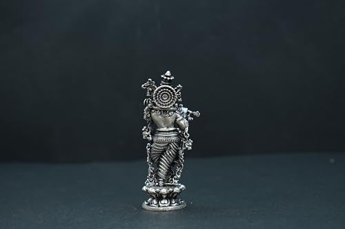 Image 3 of Dista Silvers Antique Krishna Standing 33.02G