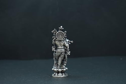 Image 3 of Dista Silvers Antique Krishna Standing 33.02G