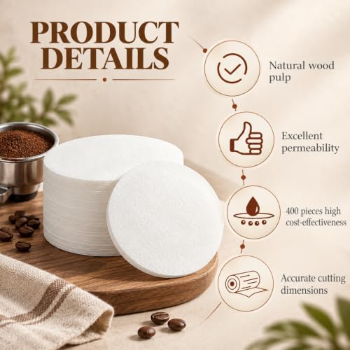 Image 4 of Supvox Espresso Coffee Filters 400 Counts 58mm