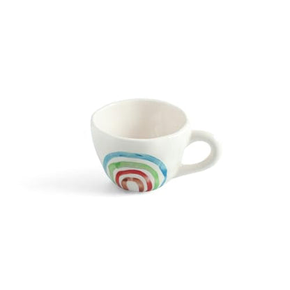 Image 3 of ExclusiveLane Rainbow Bright Hand-Painted Ceramic Coffee Mug Set of 4 220 ML