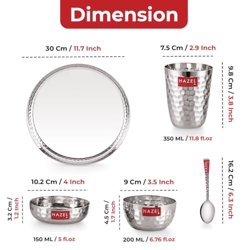 Image 21 of HAZEL Stainless Steel Dinner Set