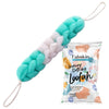 Image 1 of Aqua Green / Pack of 1 for the product Fabskin Luxury Bathing Back Scrubber Loofah Belt - Strechable 9 Knots Bath Sponge