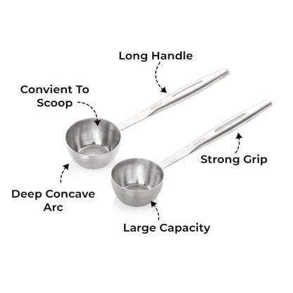 Image 4 of HAZEL Stainless Steel Ladle With Handle Set of 2