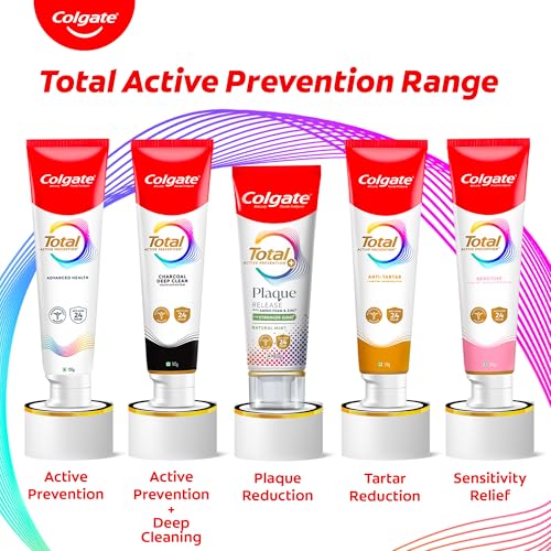 Image 7 of Colgate Total Plaque Release Toothpaste | Tooth Paste with Amino Foam & Zinc | Colgate Paste Toothpaste for Stronger Gums | 3X More Effective at Fighting Plaque - Natural Mint (80gm)(2.8 Ounce)