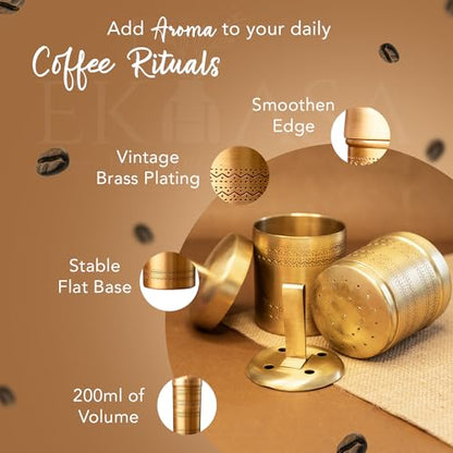 Image 7 of Ekhasa Suvrasa 100% Pure Brass Filter Coffee Maker for Home & Office
