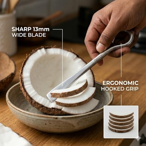 Image 4 of Patel's Kitchen Stainless Steel Coconut Slicer (2 units)