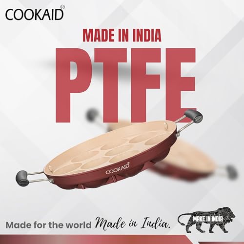Image 6 of COOKAID Paniyaram Pan with Lid 12 Pits 9 Inch 23cm